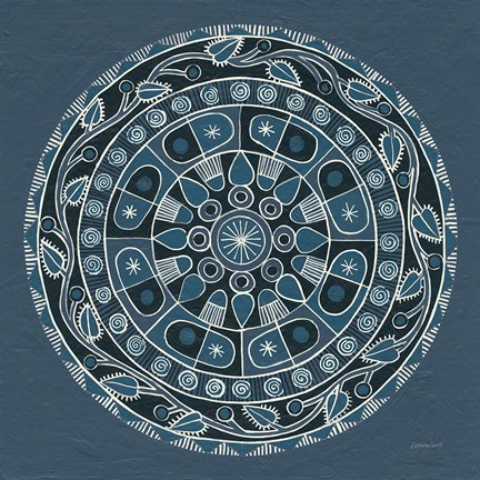 Framed Adire IV Cream Print