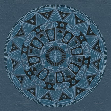 Framed Adire I Print