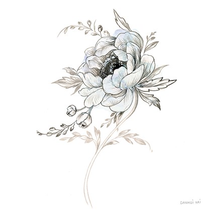 Framed Sketchbook Garden VIII Print