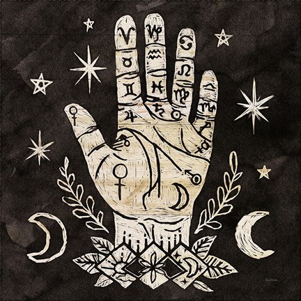 Framed Mystical Halloween Wood I Print