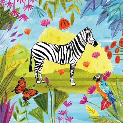 Framed Big Jungle III Print