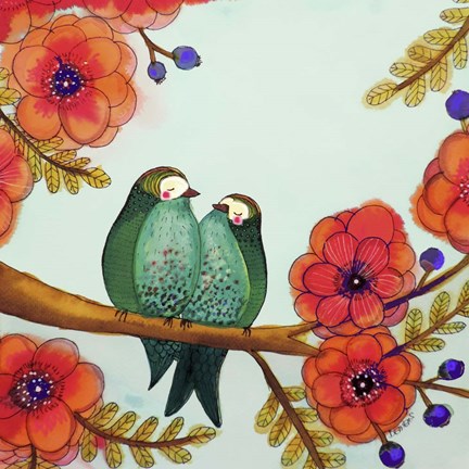 Framed Feather Bellies Print