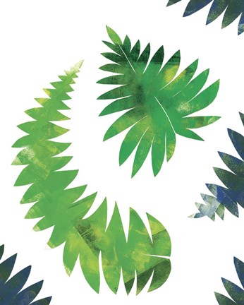 Framed Palm Leaves Composition Print