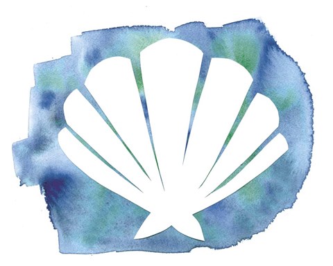 Framed Watercolor Sea Shell Print