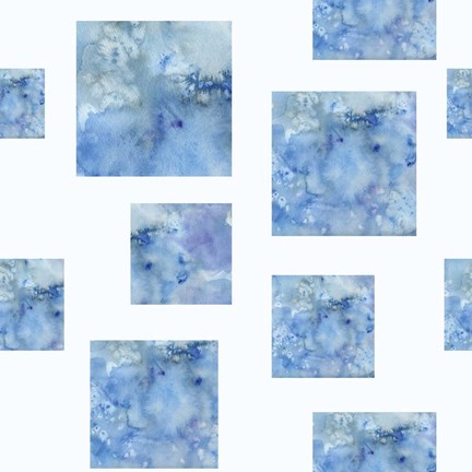 Framed Square Pattern on White Print