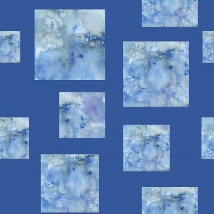 Framed Square Pattern On Dark Blue Print