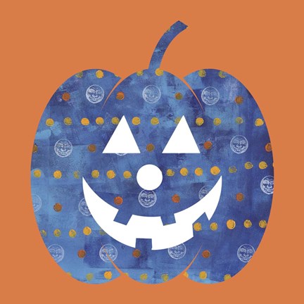 Framed Blue Pumpkin Print
