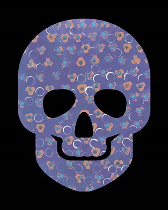 Framed Purple Skull Print