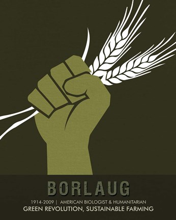 Framed Borlaug Print