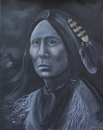 Framed Chief Lone Bear Print