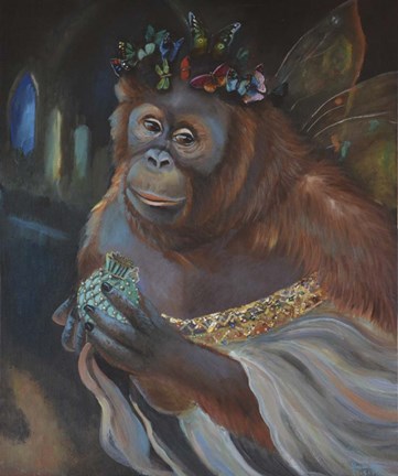 Framed Girl with Fair Face Print