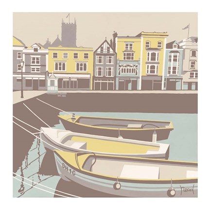 Framed Dartmouth Harbour Print