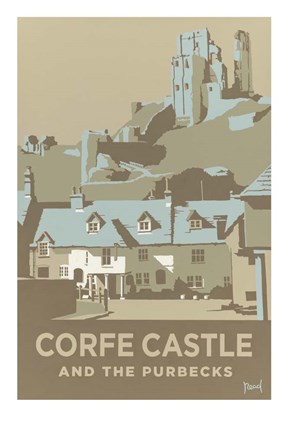 Framed Corfe Castle And The Purbecks Print
