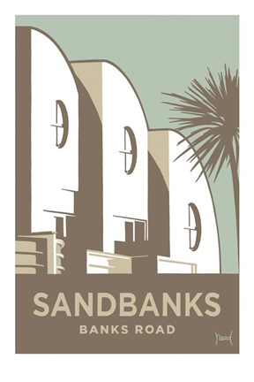 Framed Sandbanks Banks Road Print