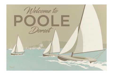 Framed Welcome To Poole Dorset 1 Print