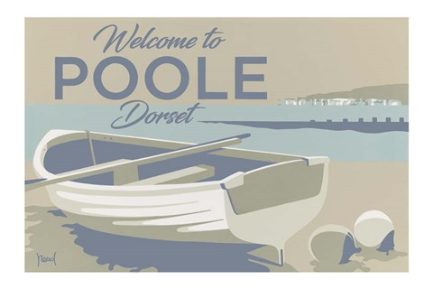 Framed Welcome To Poole Dorset 3 Print