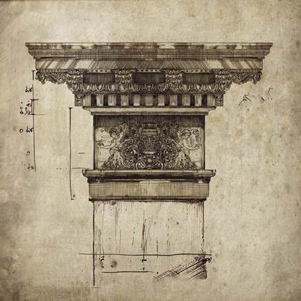 Framed Column I Print