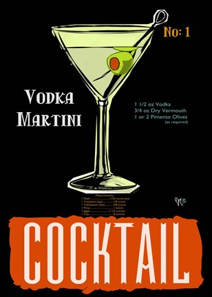 Framed Cocktail Print