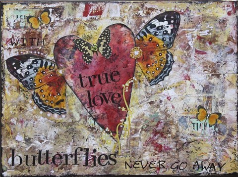 Framed True Love Butterflies Print
