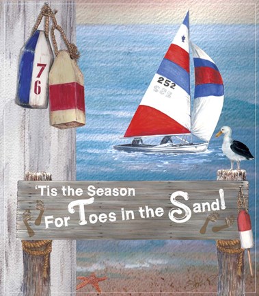 Framed Toes In The Sand  Plaque 2 Print