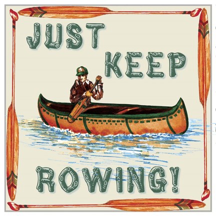 Framed Keep Rowing Print
