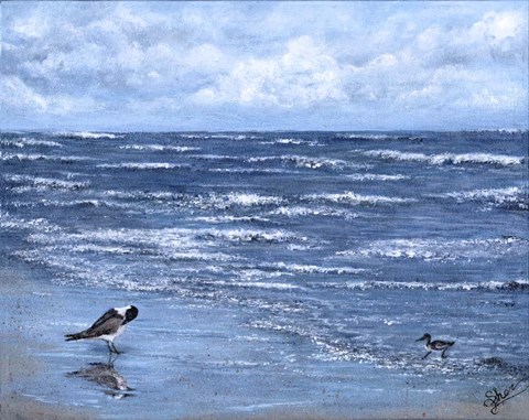 Framed Beach Reflections Print