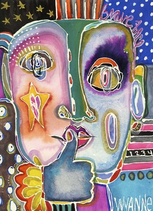 Framed Put Your Brave Face On Print