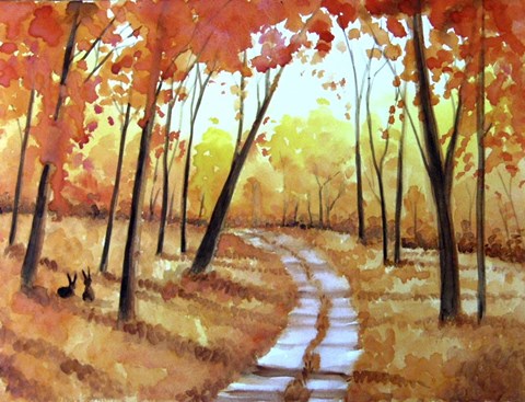 Framed Autumn Path Print