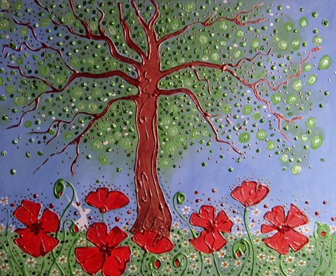 Framed Summer Bejewelled Print