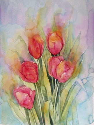 Framed Vibrant Tulips Print