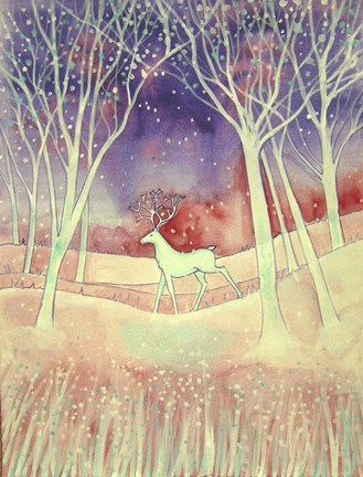 Framed White Stag Print