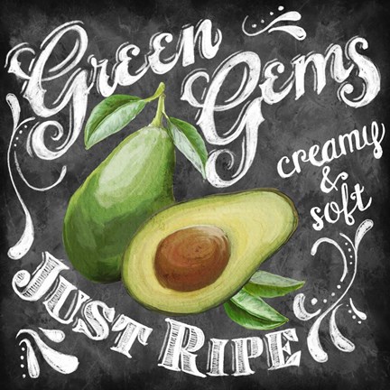 Framed Chalkboard Avocado Print
