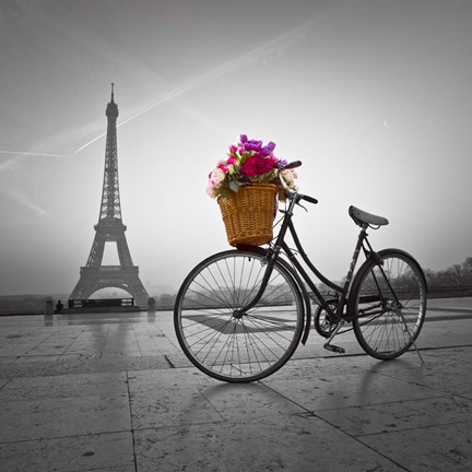 Framed Bike in Paris Print