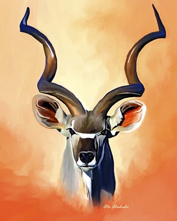Framed Antelope Head Print