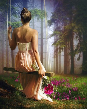 Framed Swing While Waiting Print