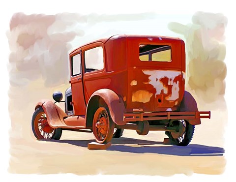Framed Old Car Print
