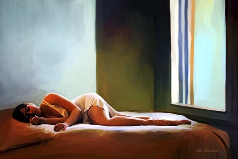 Framed Sleeping Lady Print