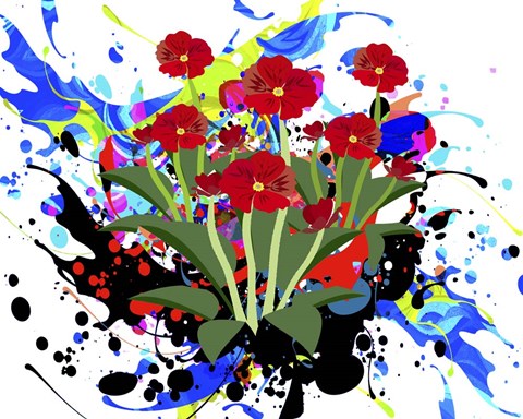 Framed Flower Design 4 Print