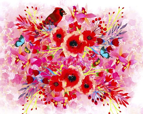 Framed Floral Design F Print