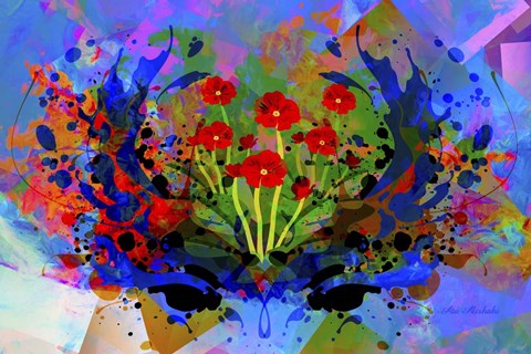 Framed Color Explosion 7 Print