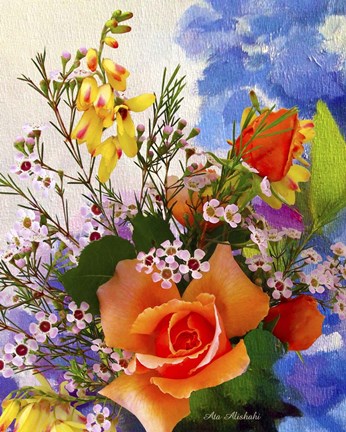 Framed Flower Design N6 Print