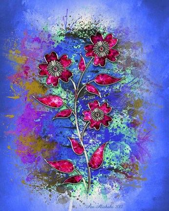 Framed Flower Design M8 Print