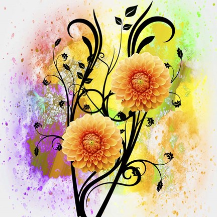 Framed Flower Design M9 Print