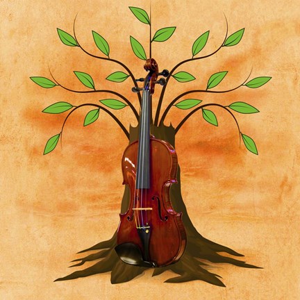 Framed Music Tree Print