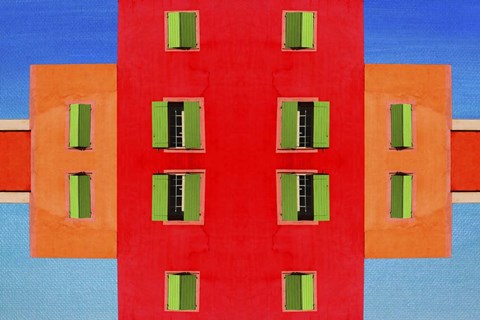 Framed Red Building Print
