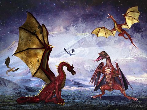 Framed Dragon Land Print