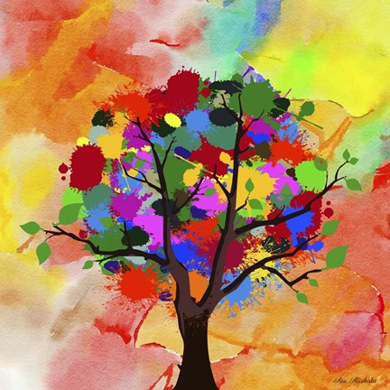 Framed Color Tree SEP Print