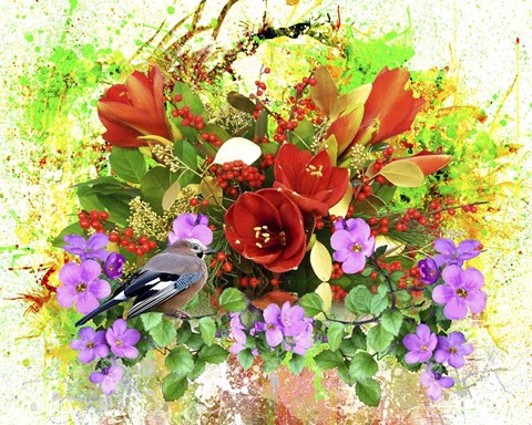 Framed Flowers Explosion SEP5 Print