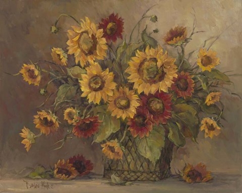 Framed Sunflower Bouquet Print