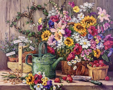 Framed Potting Bench Print